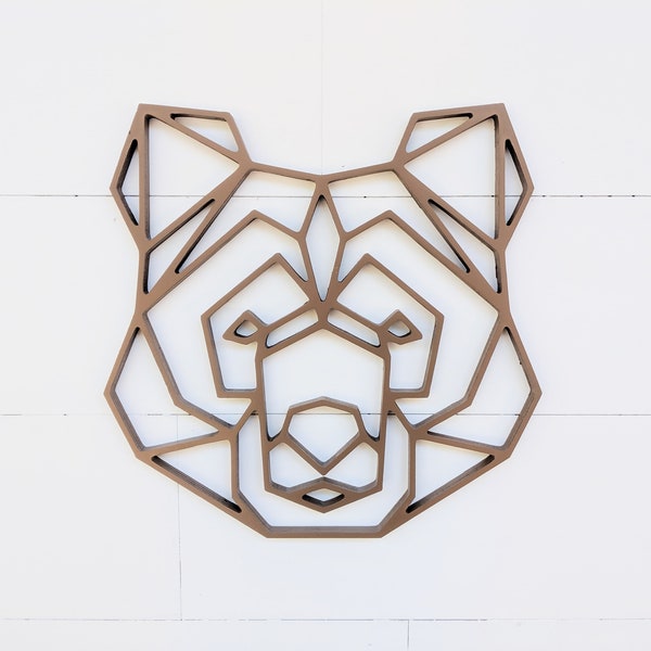 Geometric bear head wall hanging | geometric woodland nursery | kids/nursery decor | geometric animal