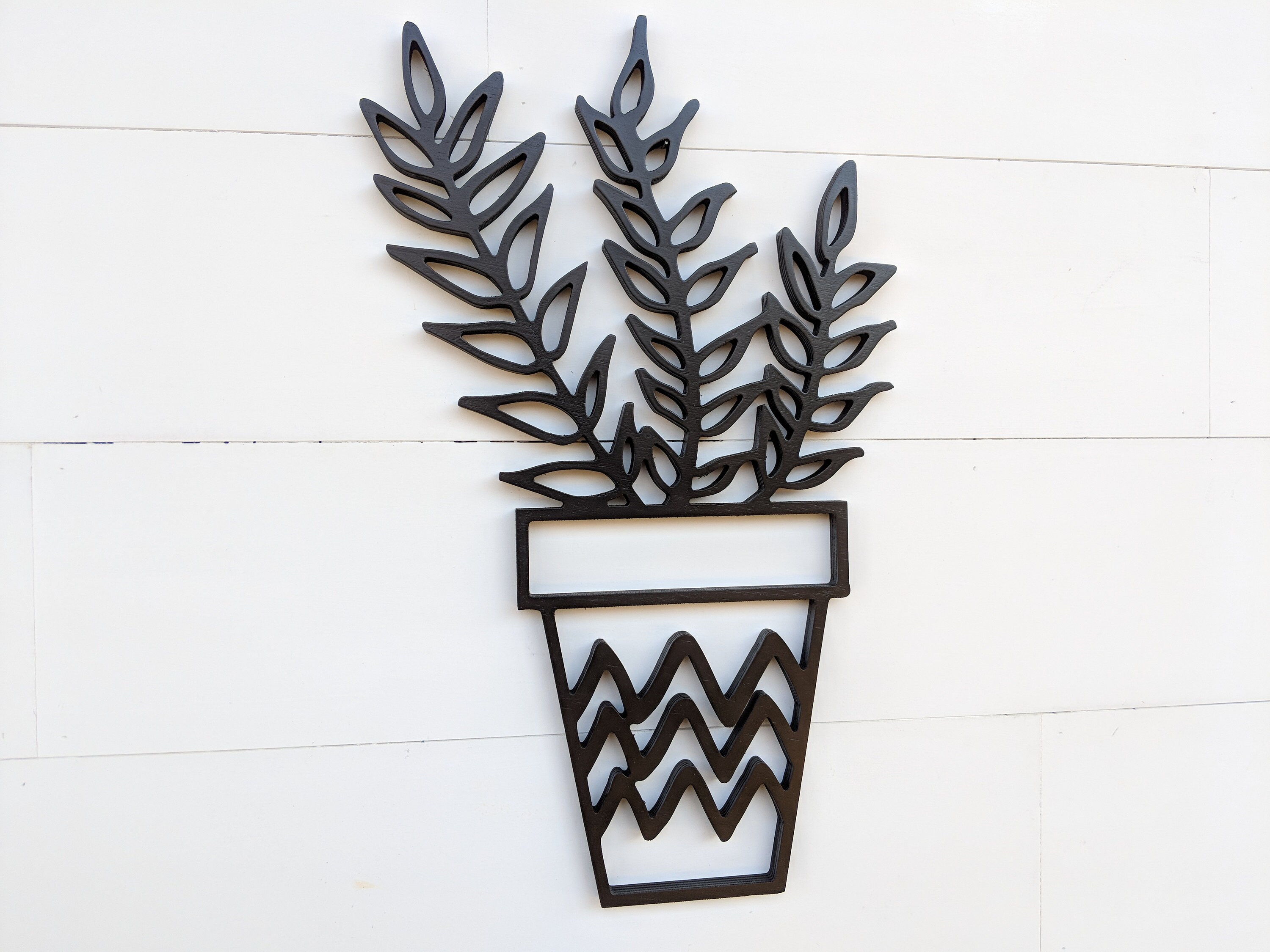 Plant Wall Hanging Geometric Wall Decor Plant Art Etsy