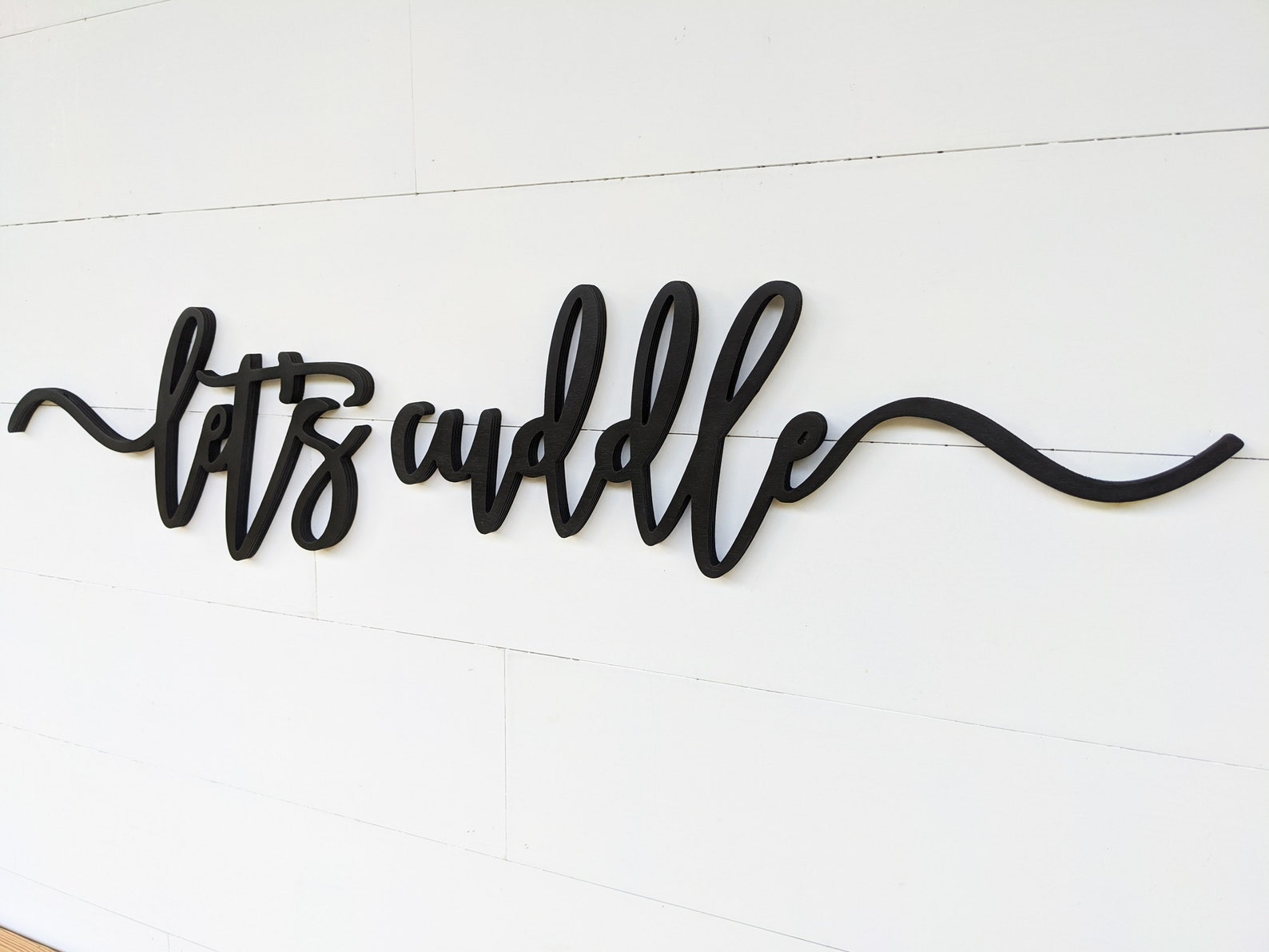 Let's Cuddle Word Cutout Let's Cuddle Words Wooden Etsy