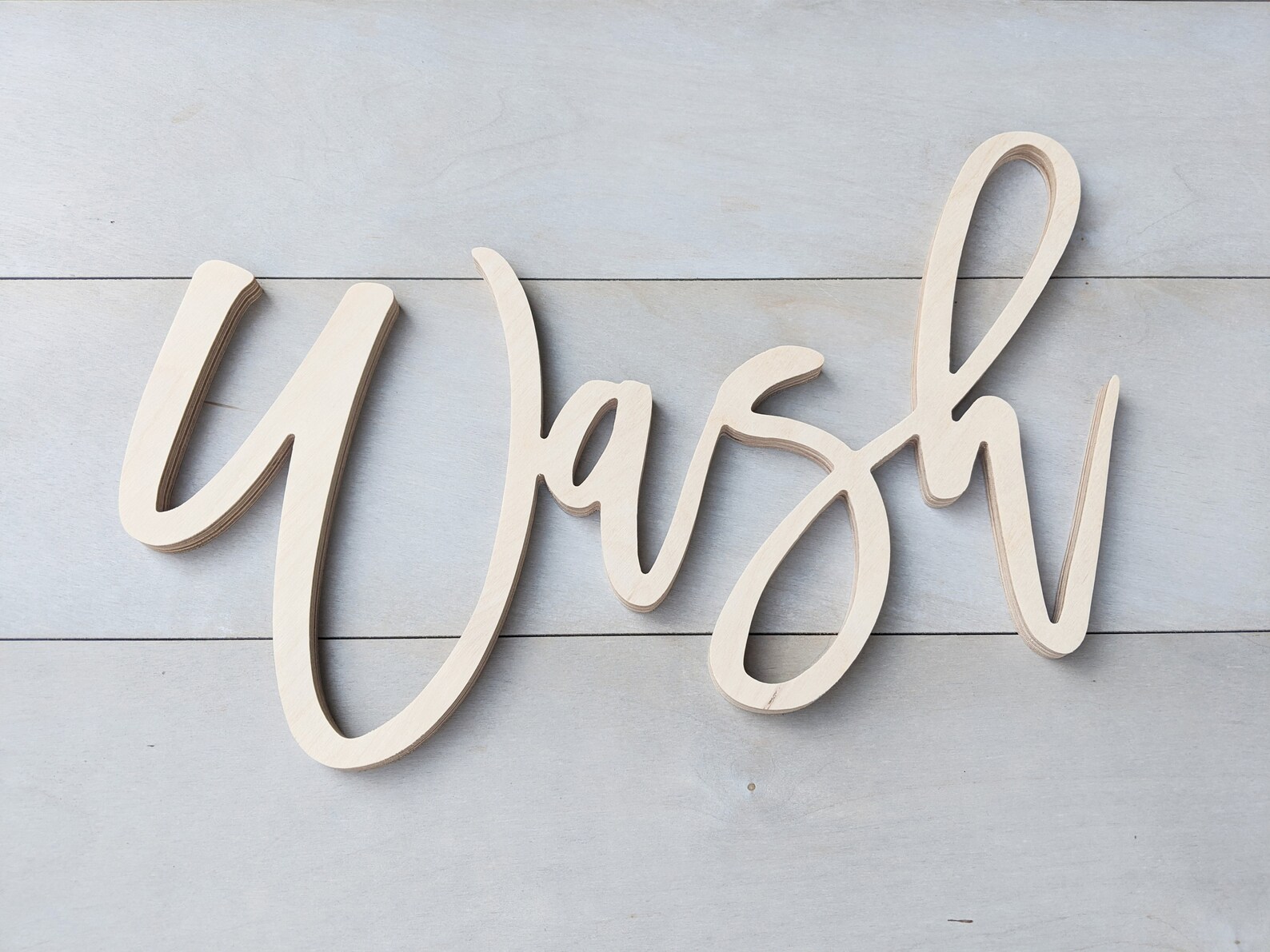Wash Word Cutout | Wash Wooden Letters | Wash Sign | 1/2 Inch Thick ...