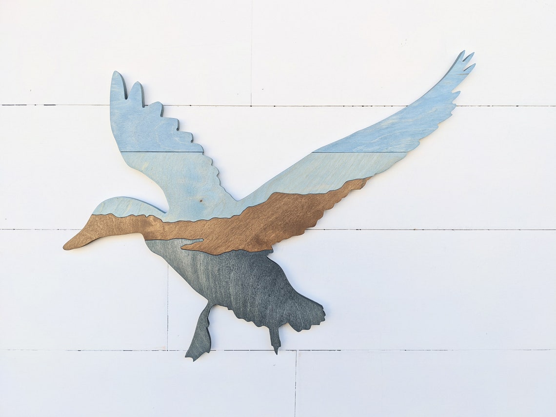 Wooden Duck Wall Art Duck wall hanging Duck shaped Etsy