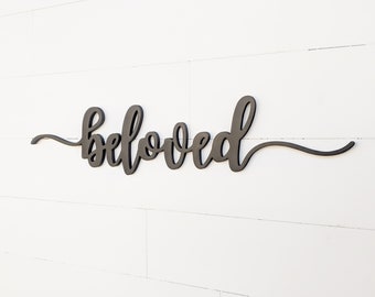 Beloved Word Cutout | Word Wooden Letters | Beloved Cutout