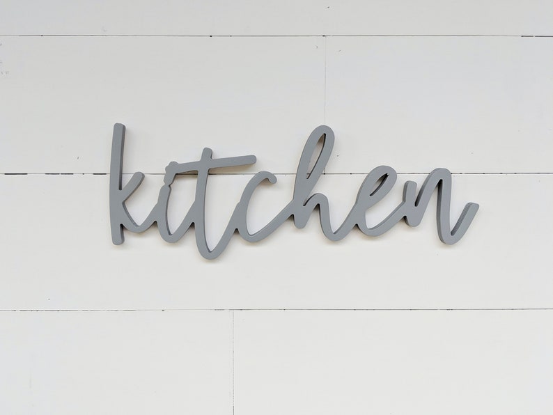 Kitchen Sign Kitchen word cutout 1/2 thick wooden Etsy