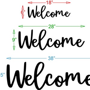 Large Welcome Letters Welcome Word Cutout | Wooden Letters | Welcome Sign | - Etsy