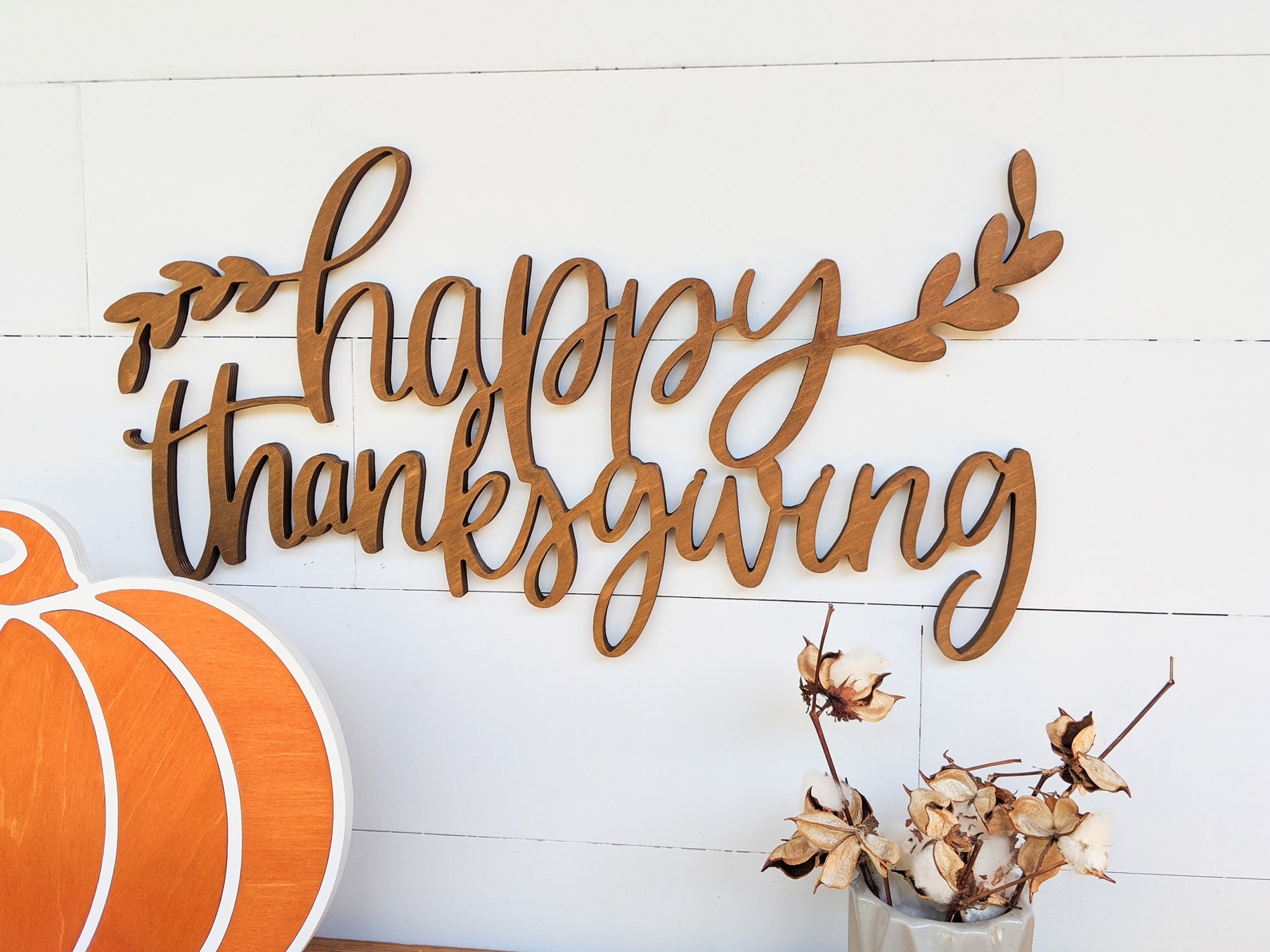 Happy Thanksgiving Sign Fall Wall Art 1/2 Thick Wooden - Etsy