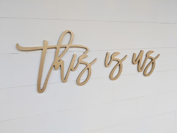 This is Us Wood Cutout | Wood Script Sign