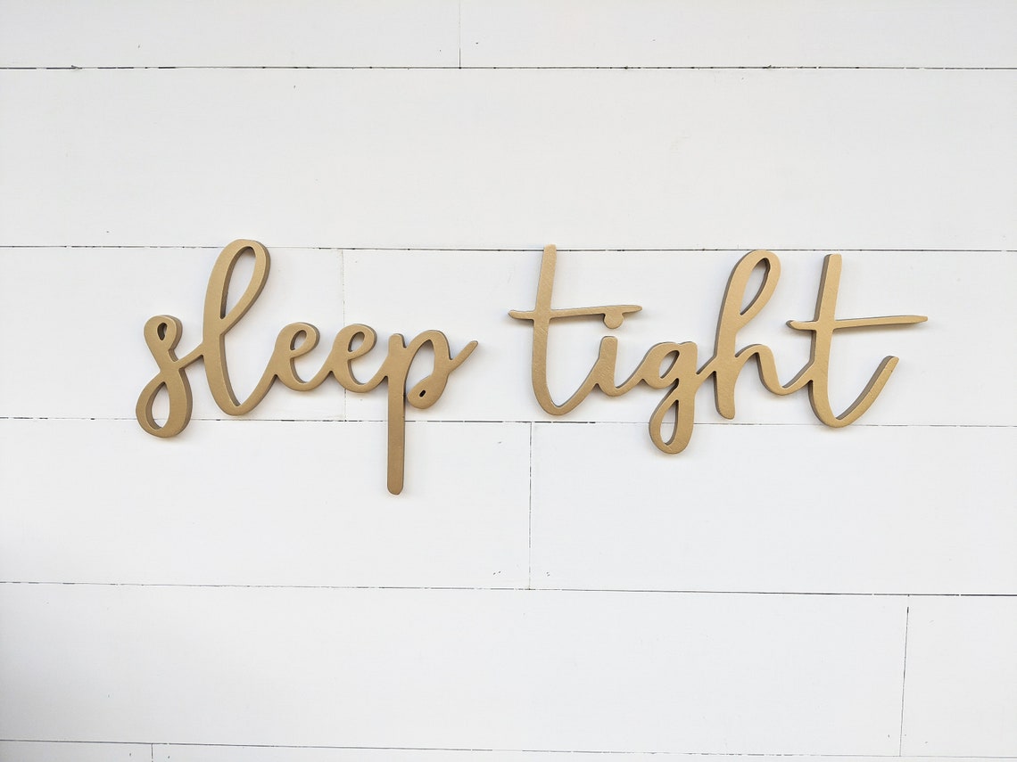 Sleep Tight Word Cutout Sleep Tight Wooden letters Sleep Etsy