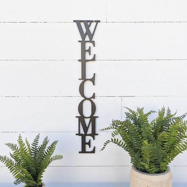 Welcome Sign | Vertical Welcome Sign | Wooden Welcome Sign