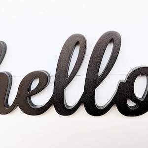Hello Wood Sign: Birch Plywood Wall Decor