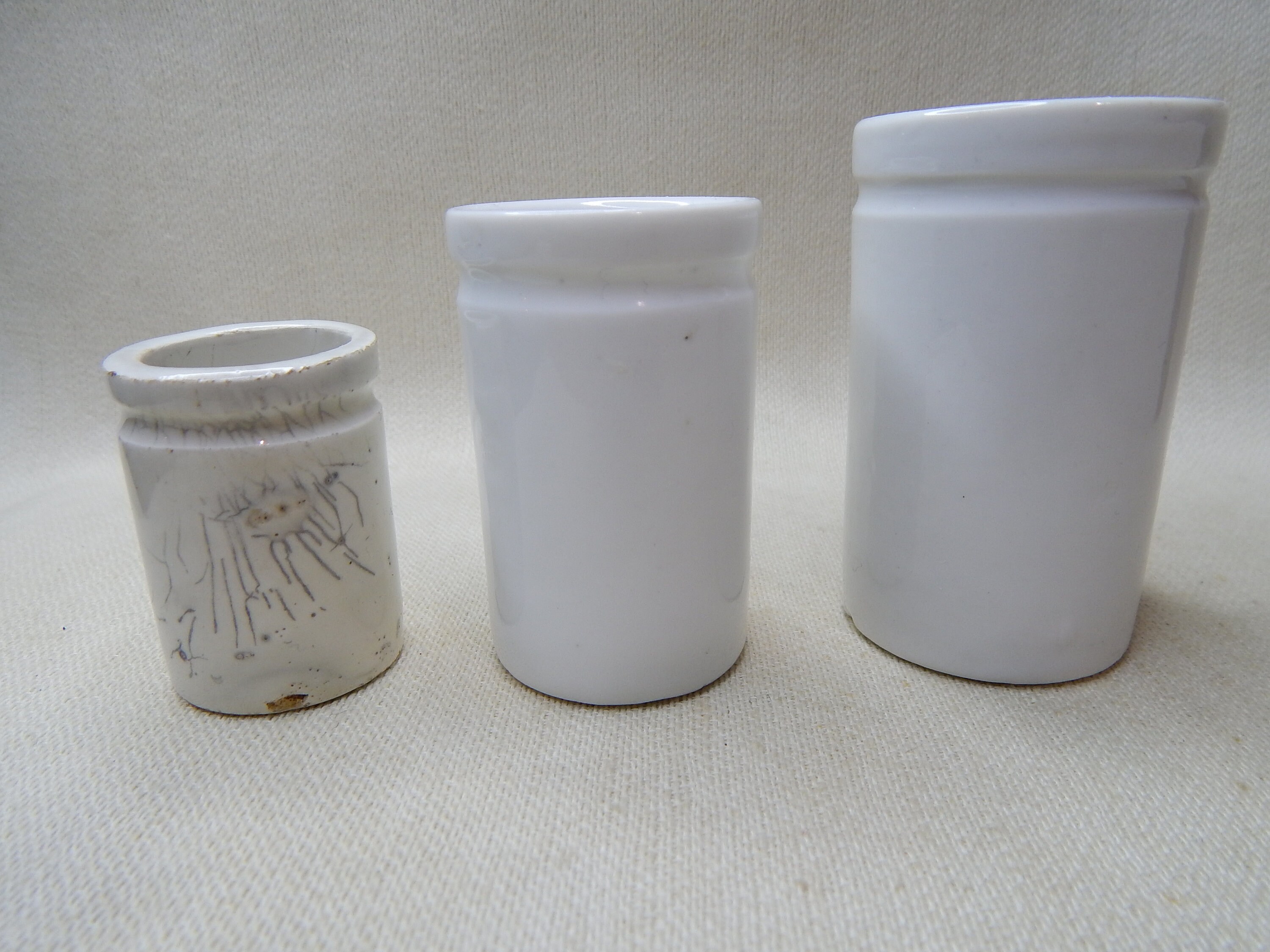 Set of three antique ceramic medicine bottles 19th century Etsy