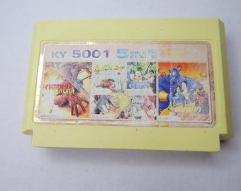 Old Vintage 8-Bit Game Cartridge 5 in 1