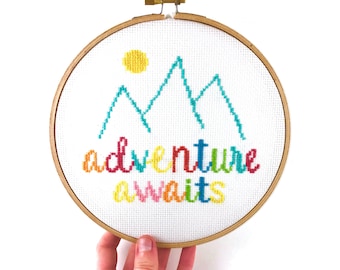 Adventure Awaits Cross Stitch Pattern