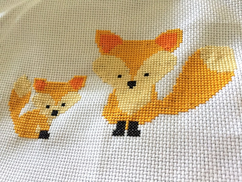 Fox Embroidery Pattern Fox Cross Stitch Pattern Fox ...