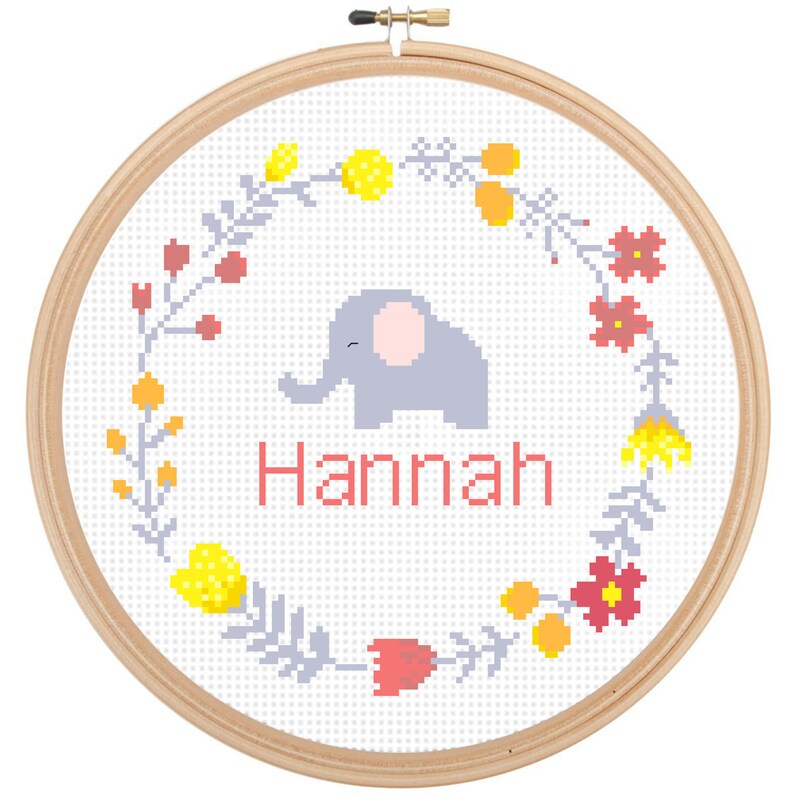 Baby Name Cross Stitch Kit Nursery Cross Stitch Pattern Etsy