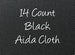 Black Cross Stitch Cloth, Aida 14-count Fabric, Cross Stitch Canvas, Black Aida Cloth Yard 36 x 60 
