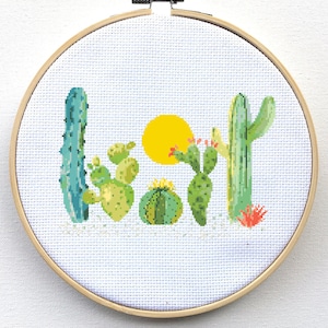 Cross Stitch Pattern Modern - Cactus Cross Stitch Pattern