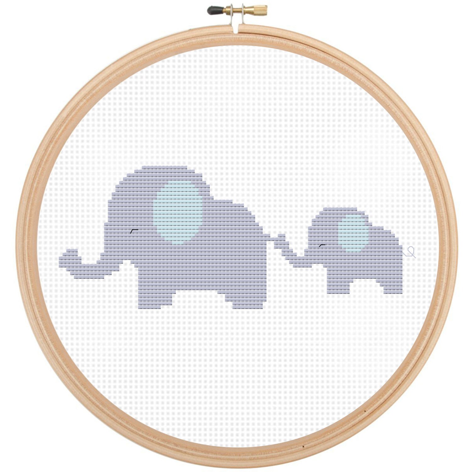 Cross Stitch Kit Beginner Baby Elephant Kit Modern Cross - Etsy