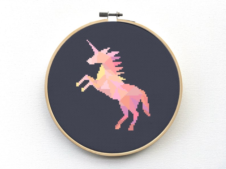 Unicorn cross stitch pattern Modern design Inspirational Quote cross stitch Magic unicorn embroidery hoop art decor Funny cross stitch PDF