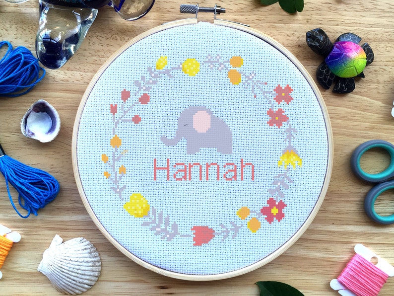 Baby Name Cross Stitch Kit Nursery Cross Stitch Pattern Etsy