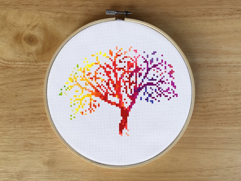 Tree Cross Stitch Pattern Wall Art Cross Stitch Pattern Etsy