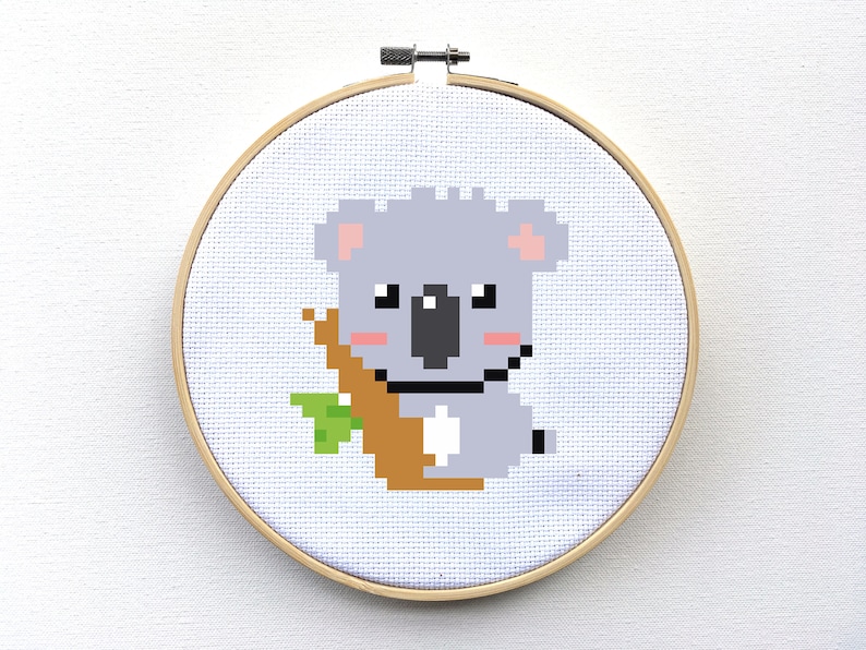 Beginner Cross Stitch Kit for Kids Koala Cross Stitch Kit - Etsy