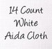 Aida Cross Stitch Cloth, 14 Count White Fabric, By the Yard, 36 x 60 