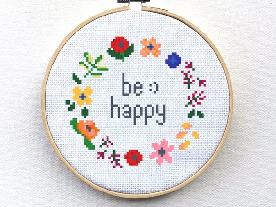 Diy Modern Cross Stitch Pattern Diy Modern Quote Cross Stitch Etsy