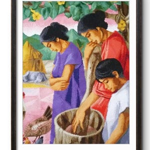 Filipino Art Angelus Prayer in Cross Stitch Pattern (PDF Downloadable)