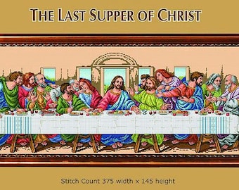 The Last Supper LA-Revised Cross Stitch Pattern (PDF Downloadable)