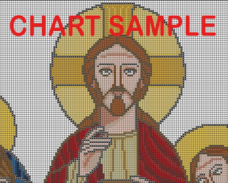 The Last Supper Colored Cross Stitch Pattern Etsy