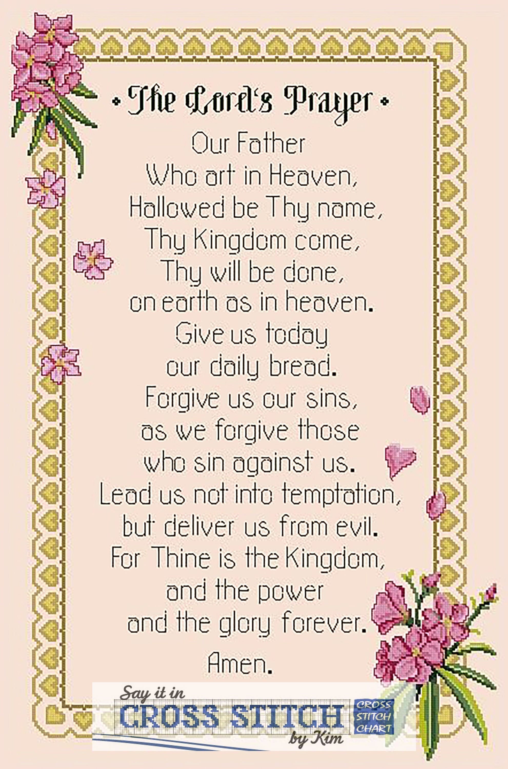 The Lord s Prayer 02 Cross Stitch Pattern PDF Downloadable Etsy the-lord-s-prayer-02-cross-stitch-pattern-pdf-downloadable-etsy