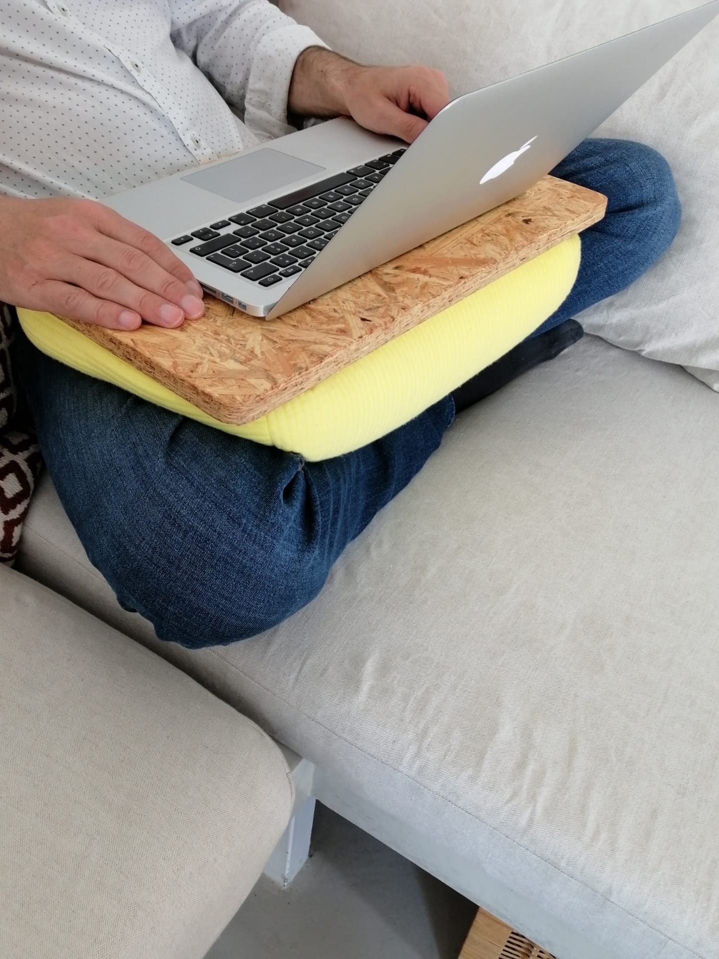 Bean Bag Tray as a laptop desk for work at home Etsy
