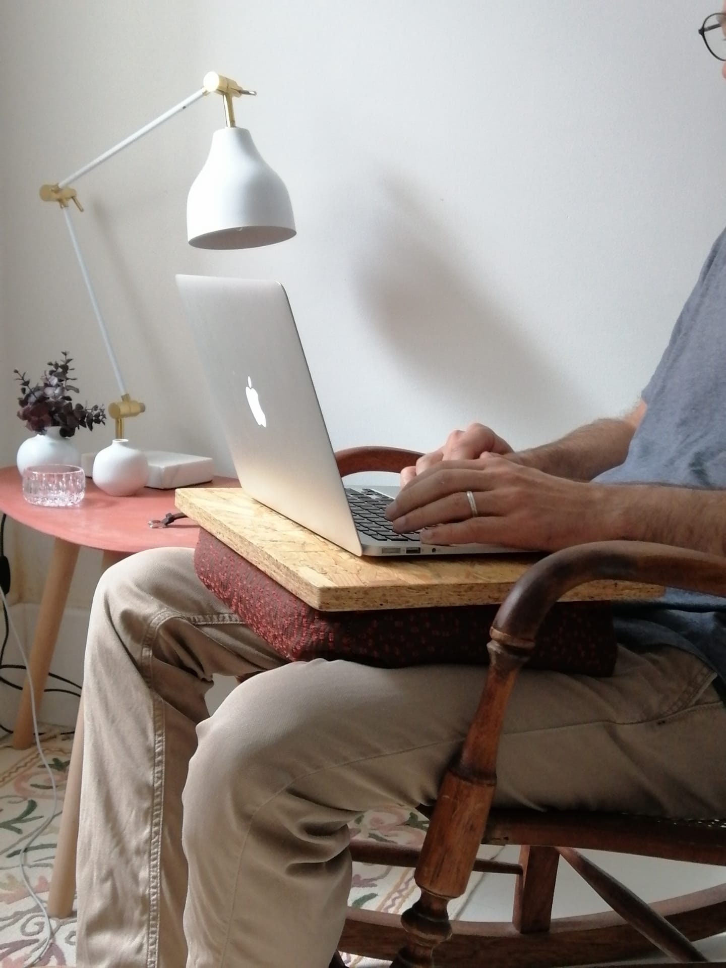 Bean Bag Tray as a laptop desk for work at home Etsy