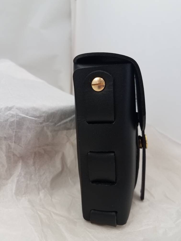 Black Leather Belt Pouch one 