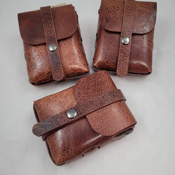Leather belt pouch (one)