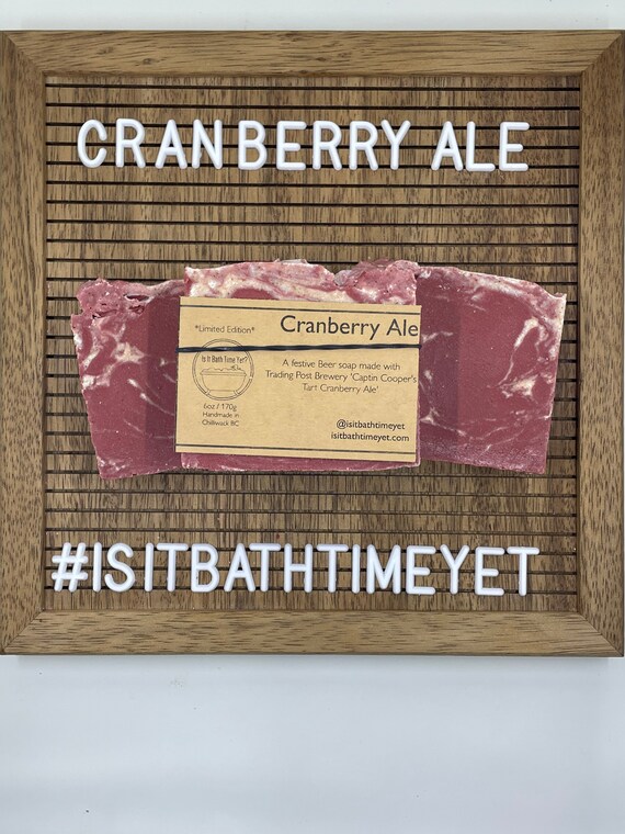 Cranberry Ale Soap//beer soap
