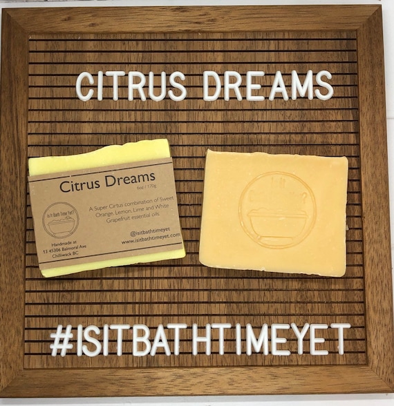 Citrus Dream Handmade Soap, Lemon, orange, artisan soap