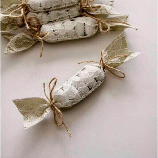 faveurs de mariage olive, sacs de faveur de mariage, Bomboniere, étiquettes d'amande, faveur de douche nuptiale, sacs de faveur de bonbons cadeau pour invité, Bomboniere 20pcs