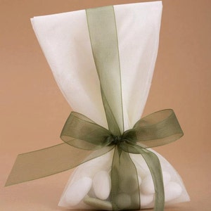 Wedding favor, Gift for guest, Olive color ribbon wedding favor, Bomboniere martimonio,favor bag, almond favor,bridal shower favor,20pcs