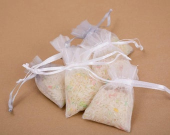 20pcs  wedding rice bags orgatza mini bags gift orgatza bags