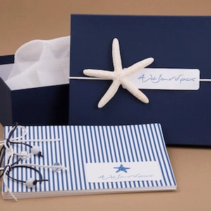 Star fish Wish book, Guest book, Baptism wish book, Βιβλίο ευχών, birthday, shower party guest book, Scrapbook,baptism gift
