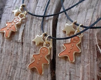 Christmas wish bracelet, Star wish bracelet, Biscuit boy Wish bracelet, holiday favor gift , Christmas gift, New year gift,  Gift under 10