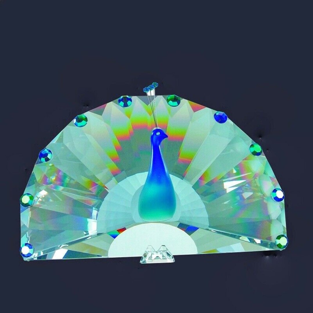 Clearance PRECIOSA Proud Peacock Crystal Figurine Reduced to Clear SALE