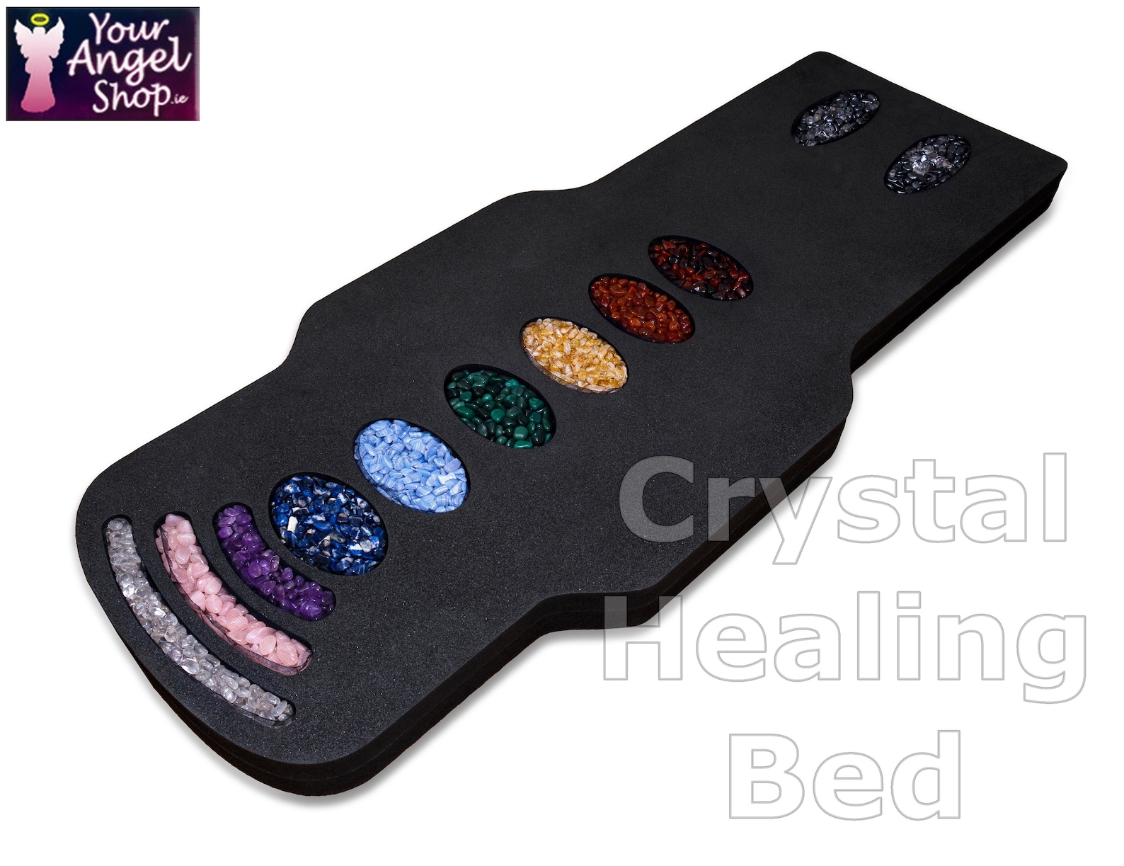 Crystal Healing Bed With 10 Natural Gemstones For Therapists Etsy