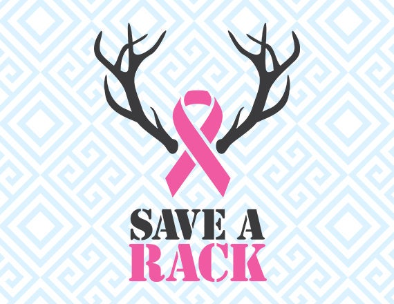Download Save a Rack SVG Breast Cancer Awareness Ribbon Silhouette ...