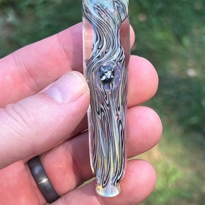 Full Cane Raiderz Themed Inside Out Glass Chillum w/ Hands-Free Bite