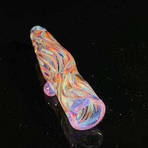 Rainbow Inside Out Glass Chillum Pipe