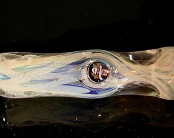 Inside Out Glass Chillum with Deadhead Millefiori