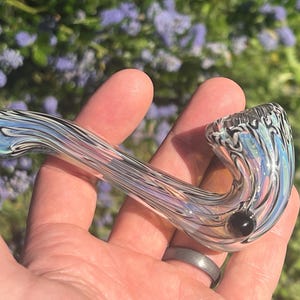 Full Cane Inside Out Sherlock Style Glass Pipe Spoon