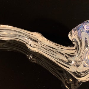 Inside-Out Sherlock Style Glass Pipe with Reversal Millifiore